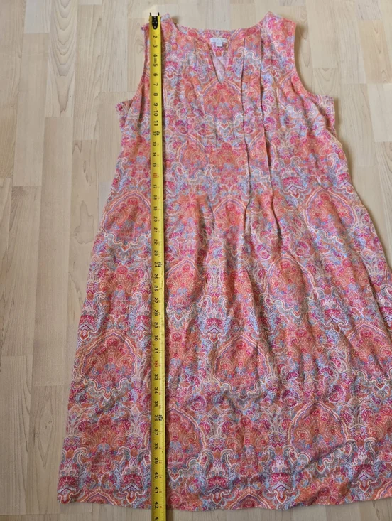 J.Jill Love Linen 100% Linen Paisley Print Dress With Pockets Size Mediun - Picture 7 of 13